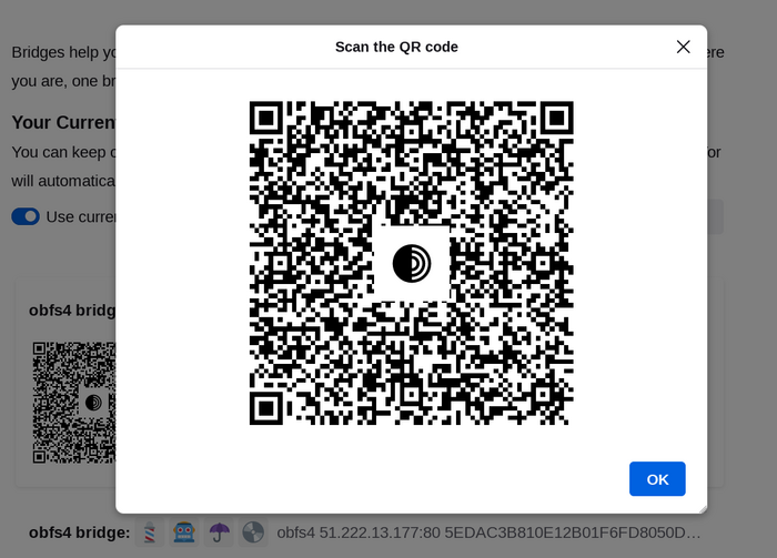 Codice QR del Bridge